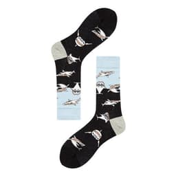 image-QinyeThree Funny Shark Socks - Casual Comfort for All Seasons
