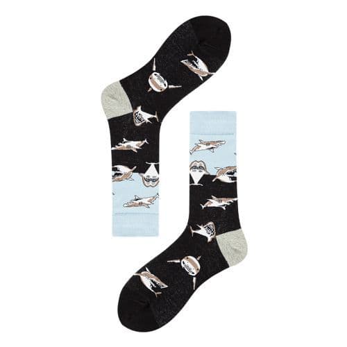 image-QinyeThree Funny Shark Socks - Casual Comfort for All Seasons