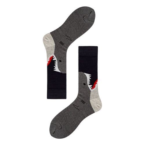 image-QinyeThree Funny Shark Socks - Casual Comfort for All Seasons