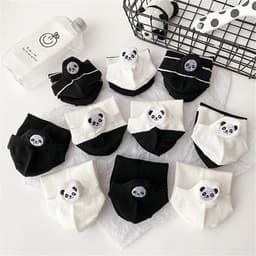 image-AnBnCn Cute Embroidered Panda Socks - Fun Novelty Casual Footwear