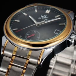 image-WOONUN Luxury Skeleton Automatic Mechanical Wristwatch for Business