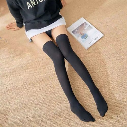 image-REGRTEDARLING Cotton Thigh High Socks for Casual Comfort - Long Stockings