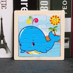 image-YunDuo BaBy Educational 3D Wooden Animal Puzzle for Children Age 3-6