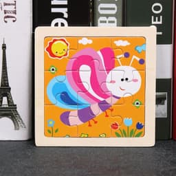 image-YunDuo BaBy Educational 3D Wooden Animal Puzzle for Children Age 3-6