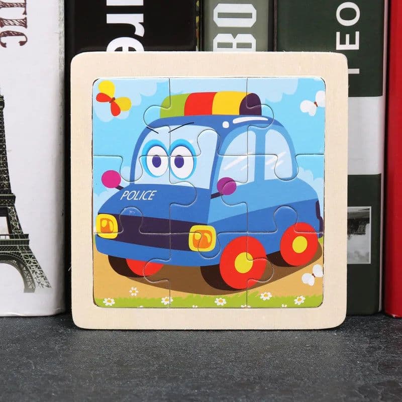 image-YunDuo BaBy Educational 3D Wooden Animal Puzzle for Children Age 3-6