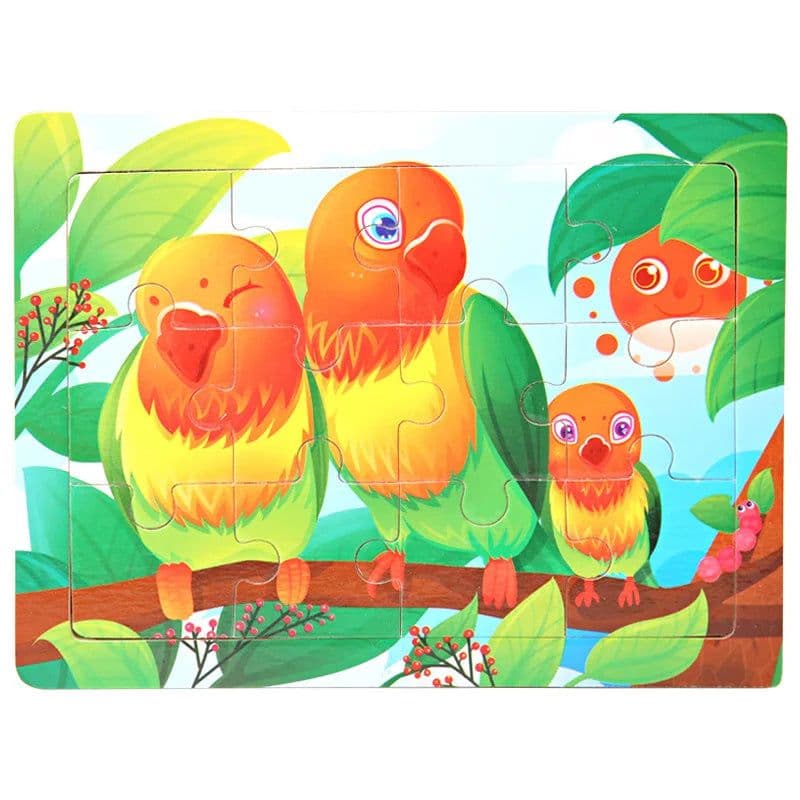 image-skxnier Wooden 3D Jigsaw Puzzle Toy for Kids - Educational Animal Game