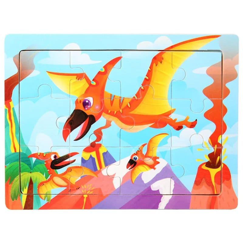 image-skxnier Wooden 3D Jigsaw Puzzle Toy for Kids - Educational Animal Game