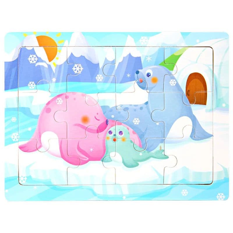 image-skxnier Wooden 3D Jigsaw Puzzle Toy for Kids - Educational Animal Game