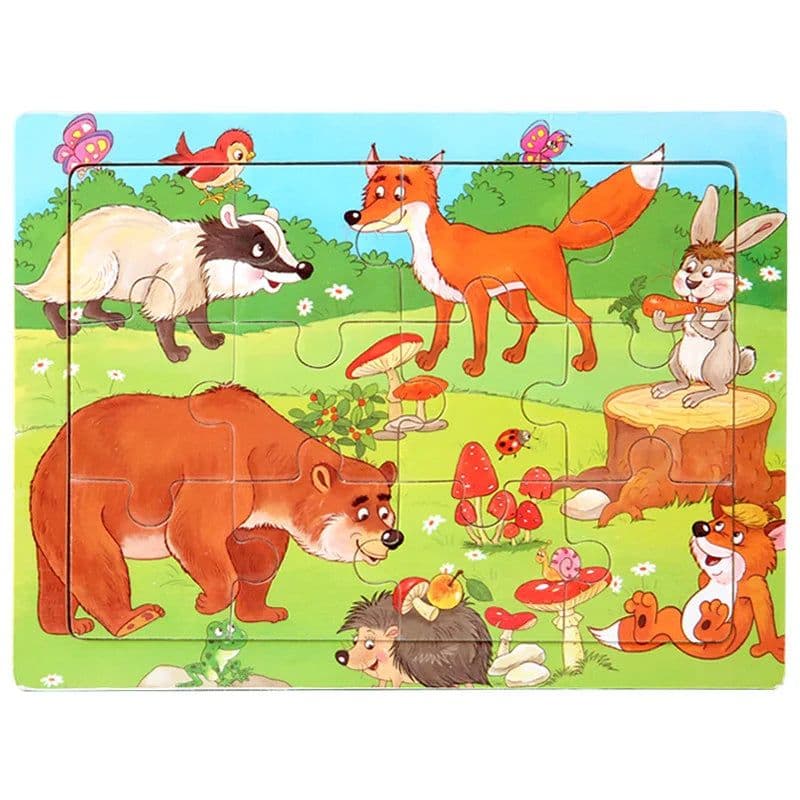 image-skxnier Wooden 3D Jigsaw Puzzle Toy for Kids - Educational Animal Game