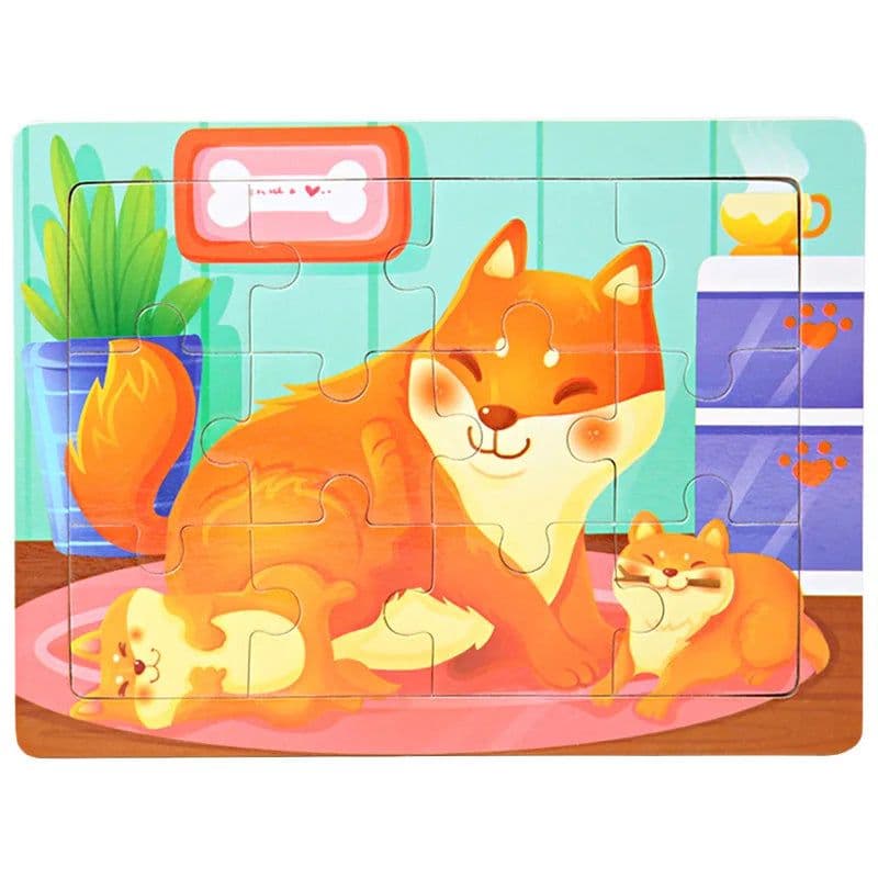 image-skxnier Wooden 3D Jigsaw Puzzle Toy for Kids - Educational Animal Game