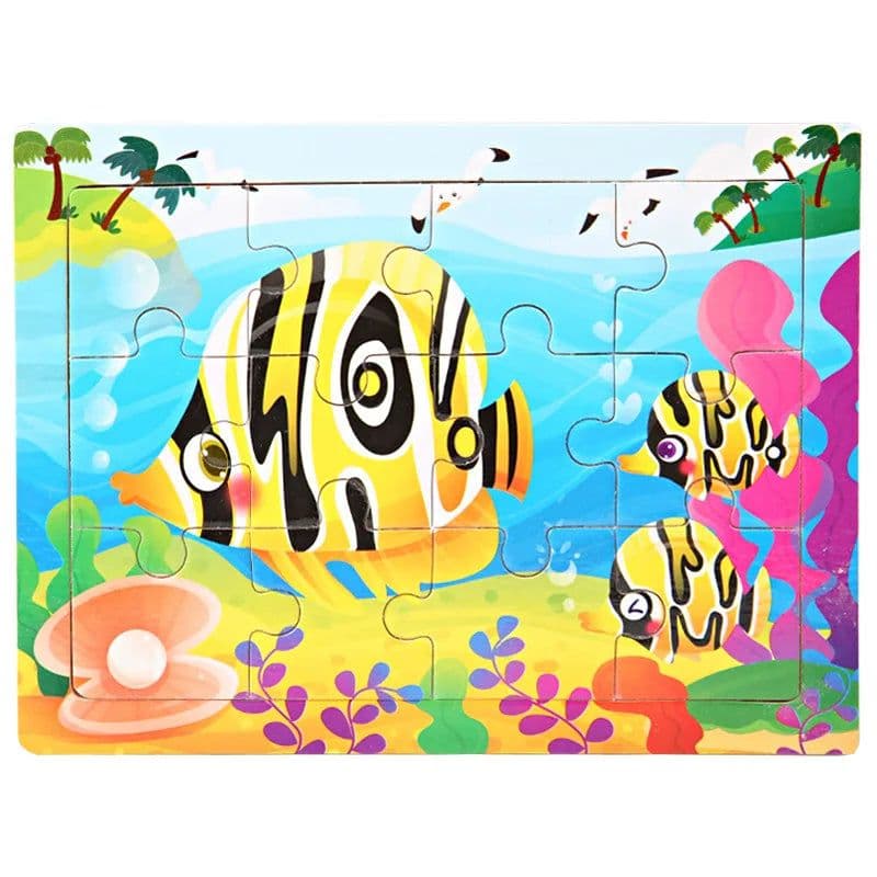 image-skxnier Wooden 3D Jigsaw Puzzle Toy for Kids - Educational Animal Game