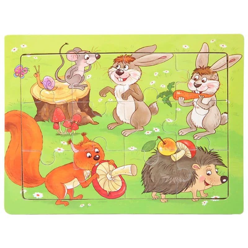 image-skxnier Wooden 3D Jigsaw Puzzle Toy for Kids - Educational Animal Game