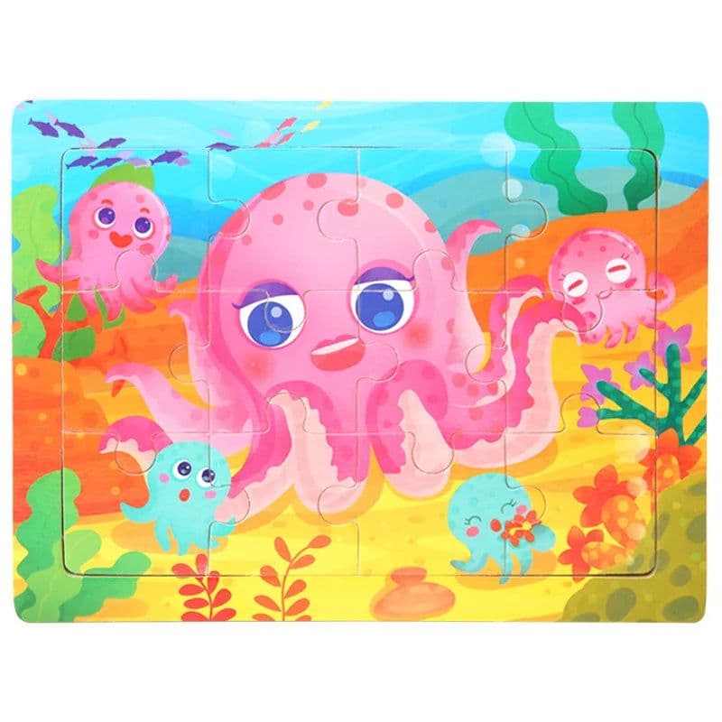 image-skxnier Wooden 3D Jigsaw Puzzle Toy for Kids - Educational Animal Game