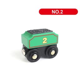 image-SKXNIER Magnetic Wooden Train Car - Educational Railway Toy for Kids