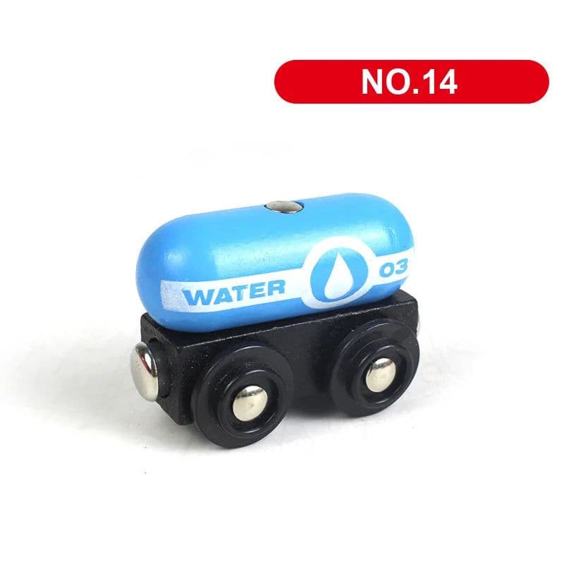 image-SKXNIER Magnetic Wooden Train Car - Educational Railway Toy for Kids