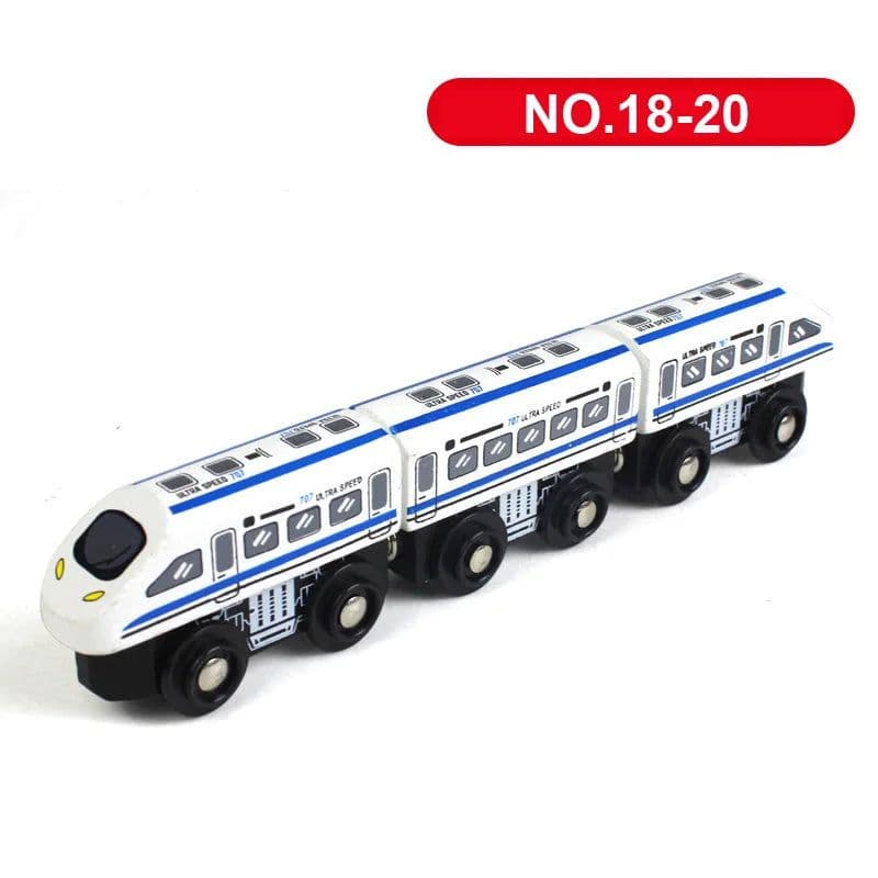 image-SKXNIER Magnetic Wooden Train Car - Educational Railway Toy for Kids