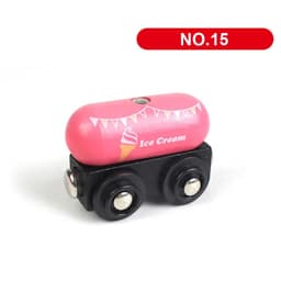 image-SKXNIER Magnetic Wooden Train Car - Educational Railway Toy for Kids