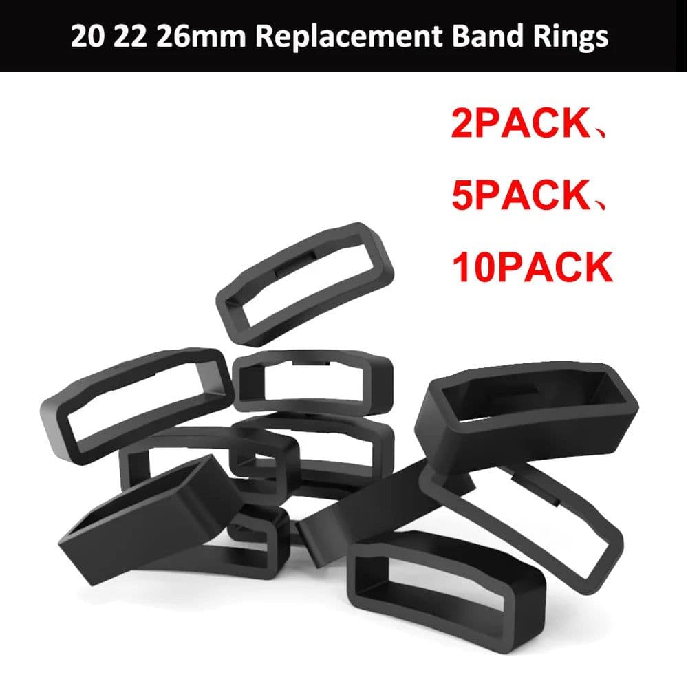 image-Silicone Band Keeper for Garmin Fenix 5/6 Pro - Secure Replacement Strap