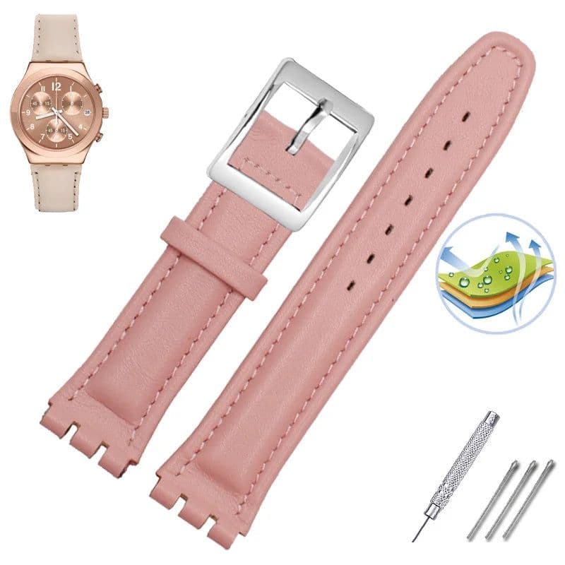 image-ZETHYDUM Genuine Leather Wrist Strap – Durable & Stylish Watchband 17mm 19mm