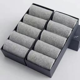 image-10pairs/lotMen's Cotton Socks Business Men's Breathable High-Quality Soft Fabric Men's Solid Color Long Socks Business CasualMen