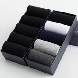 image-10pairs/lotMen's Cotton Socks Business Men's Breathable High-Quality Soft Fabric Men's Solid Color Long Socks Business CasualMen