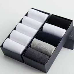 image-10pairs/lotMen's Cotton Socks Business Men's Breathable High-Quality Soft Fabric Men's Solid Color Long Socks Business CasualMen