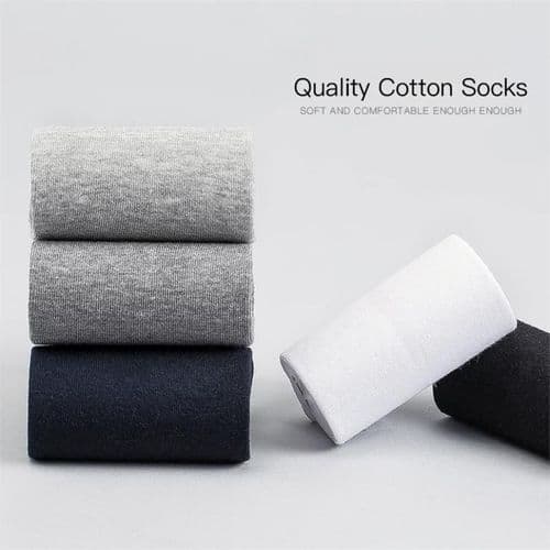 image-10pairs/lotMen's Cotton Socks Business Men's Breathable High-Quality Soft Fabric Men's Solid Color Long Socks Business CasualMen