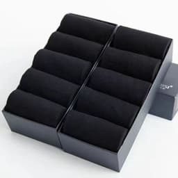 image-10pairs/lotMen's Cotton Socks Business Men's Breathable High-Quality Soft Fabric Men's Solid Color Long Socks Business CasualMen