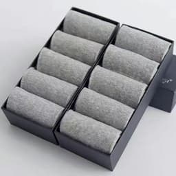 image-10pairs/lotMen's Cotton Socks Business Men's Breathable High-Quality Soft Fabric Men's Solid Color Long Socks Business CasualMen