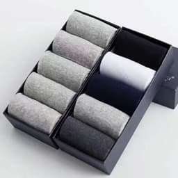 image-10pairs/lotMen's Cotton Socks Business Men's Breathable High-Quality Soft Fabric Men's Solid Color Long Socks Business CasualMen