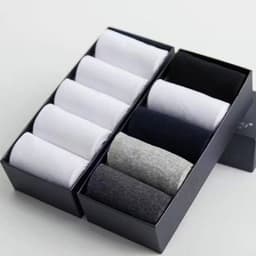 image-10pairs/lotMen's Cotton Socks Business Men's Breathable High-Quality Soft Fabric Men's Solid Color Long Socks Business CasualMen