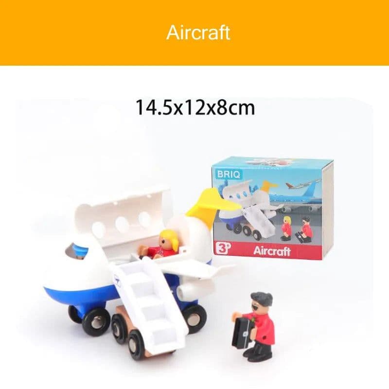 image-Wooden Train Track Accessories - Educational DIY Toys for Children