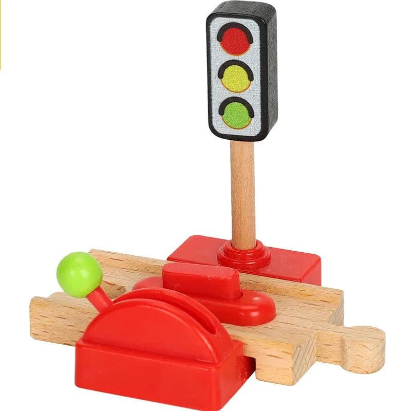 image-Wooden Train Track Accessories - Educational DIY Toys for Children