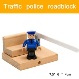 image-Wooden Train Track Accessories - Educational DIY Toys for Children