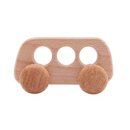 image-Organic Beech Wooden Animal Block Toy Car for Babies - Montessori Gift