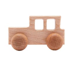 image-Organic Beech Wooden Animal Block Toy Car for Babies - Montessori Gift