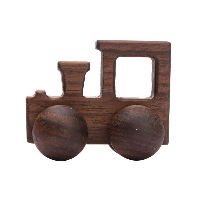 image-Organic Beech Wooden Animal Block Toy Car for Babies - Montessori Gift