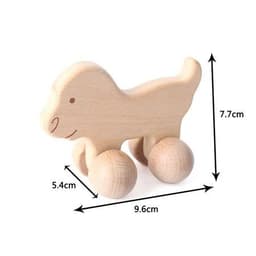 image-Organic Beech Wooden Animal Block Toy Car for Babies - Montessori Gift