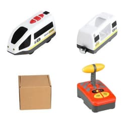 image-RC Electric Train Set with Wooden Tracks - Educational Fun for Kids