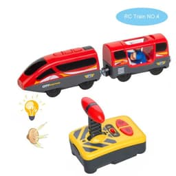 image-RC Electric Train Set with Wooden Tracks - Educational Fun for Kids