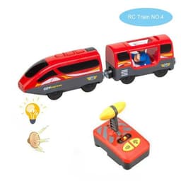 image-RC Electric Train Set with Wooden Tracks - Educational Fun for Kids
