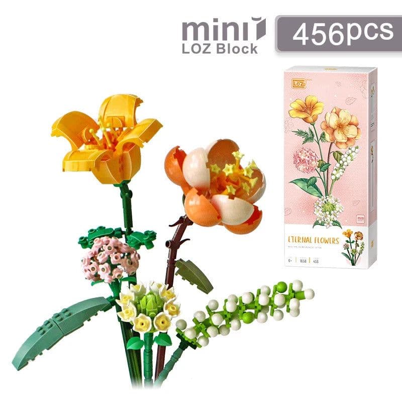 image-Szxhf Building Block Flower - Educational Toy for Motor Skills Development