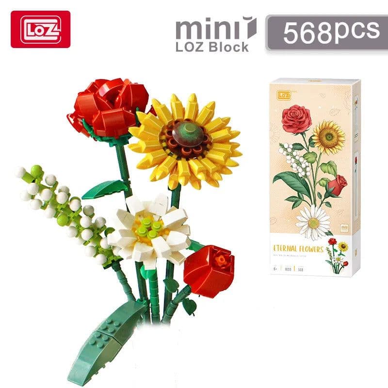 image-Szxhf Building Block Flower - Educational Toy for Motor Skills Development