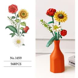 image-Szxhf Building Block Flower - Educational Toy for Motor Skills Development