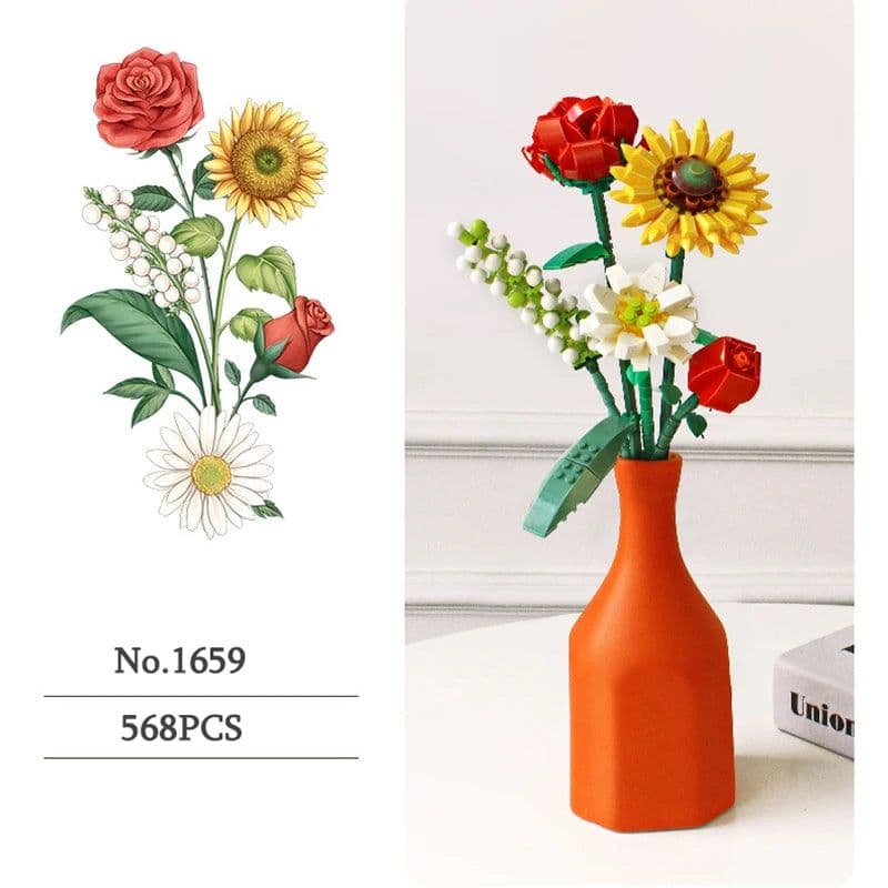 image-Szxhf Building Block Flower - Educational Toy for Motor Skills Development