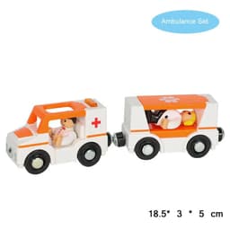 image-Fire Truck Magnetic Train Car - Educational 3D Toy for Children