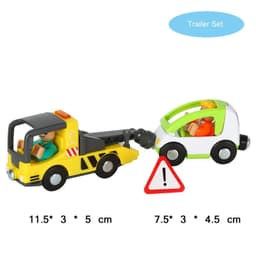 image-Fire Truck Magnetic Train Car - Educational 3D Toy for Children