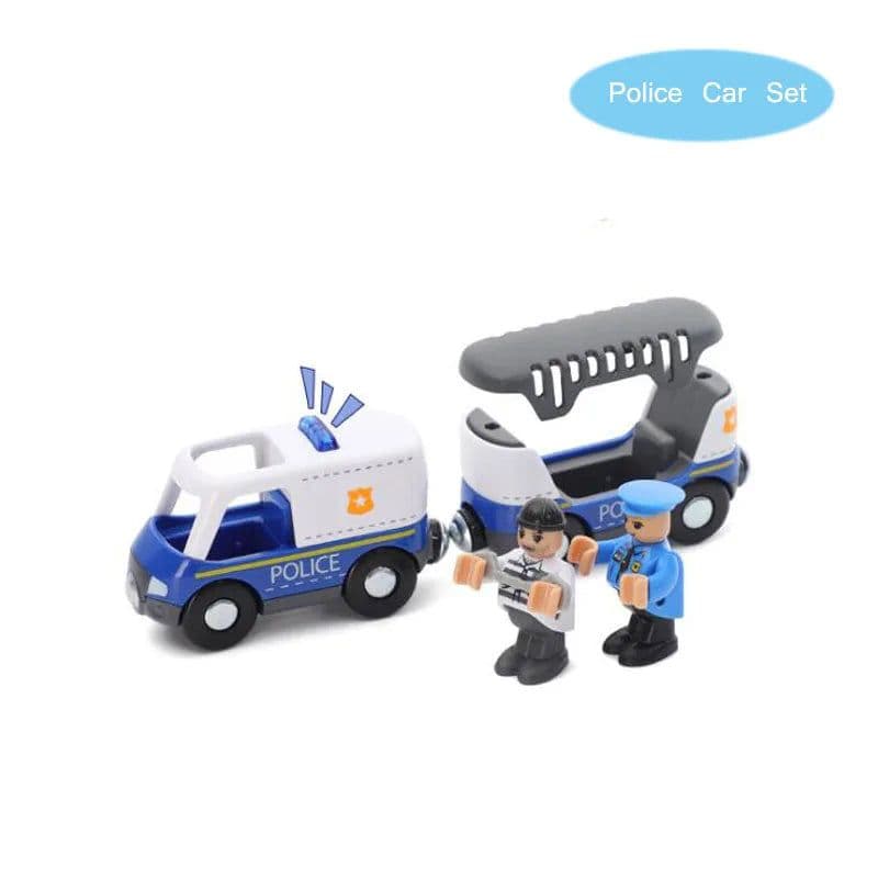 image-Fire Truck Magnetic Train Car - Educational 3D Toy for Children
