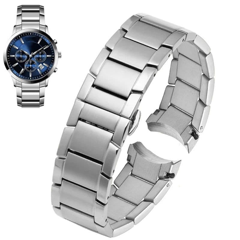 image-ZETHYDUM Stainless Steel Watchband - Durable, Stylish, 22mm Strap