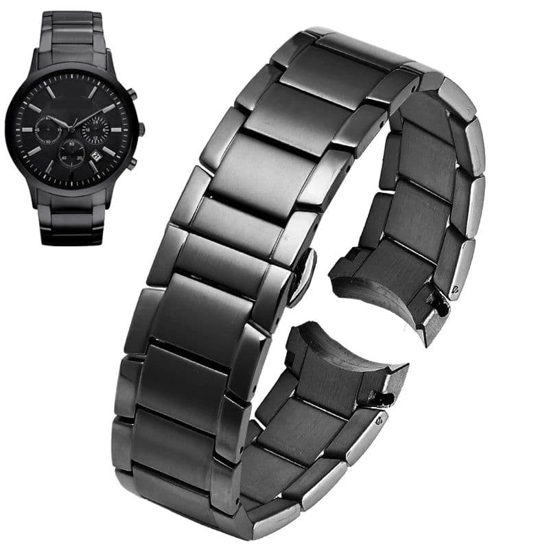 image-ZETHYDUM Stainless Steel Watchband - Durable, Stylish, 22mm Strap